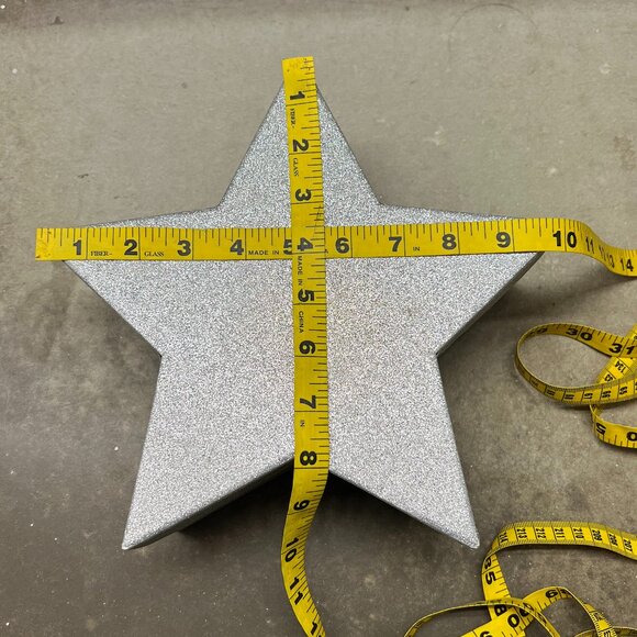 Vtg. LUSH Silver Sparkle Christmas Star Empty Gift Box: Reuse/Display, Box #2 - Picture 5 of 9